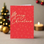 メリーミニマルスクリスマスフラットホリデーカード シーズンカード