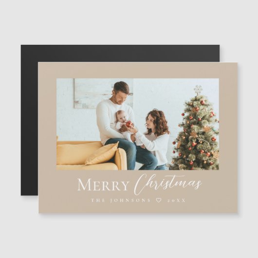 メリーミニマルスクリスマモダンスファミリー写真トープ (正面/裏面)