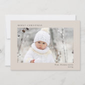 メリーミニマルスモダンクリスマス写真トープ シーズンカード (正面)
