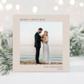 メリーミニマルスモダンクリスマス写真トープ シーズンカード