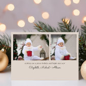 メリーミニマルスモダンクリスマス写真トープ シーズンカード