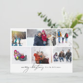 メリーミニマルス書クリスマ6枚フォトコラージュ シーズンカード (スタンド正面)