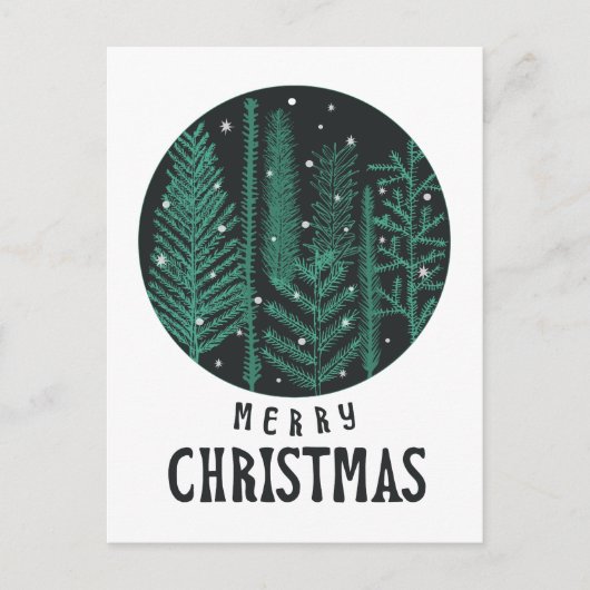 メリーミニマルモダンクリスマス ポストカード (正面)