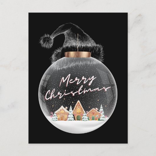 メリーミニマルモダンクリスマス ポストカード (正面)