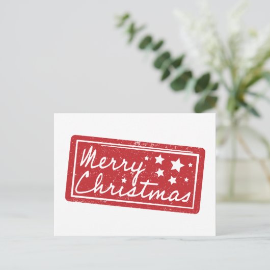 メリーミニマルモダンクリスマス ポストカード (スタンド正面)