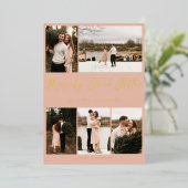 メリーミニマルリー5枚のコラージュ 箔シーズンカード (立ち正面)