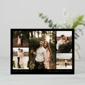 メリーミニマルリー5枚のコラージュ 箔シーズンカード (立ち正面)