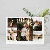 メリーミニマルリー5枚のコラージュ 箔シーズンカード (立ち正面)