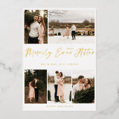 メリーミニマルリー5枚のコラージュ 箔シーズンカード (正面)