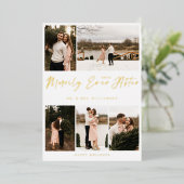 メリーミニマルリー5枚のコラージュ 箔シーズンカード (立ち正面)