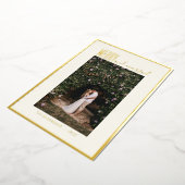 メリーミニマル結婚したエレガントChristmas写真金ゴールド 箔シーズンカード (回転した状態)