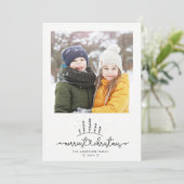 メリーミニマルChristmas Treeモダン写真 シーズンカード (スタンド正面)