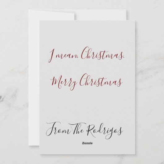 メリーメリークリスマス猫の木 シーズンカード (裏面)