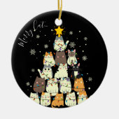 メリーメリークリスマス猫の木 セラミックオーナメント (正面)