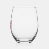 メリーメリークリスマス – ピンクホリデーデザイン ステムなしワイングラス (左)