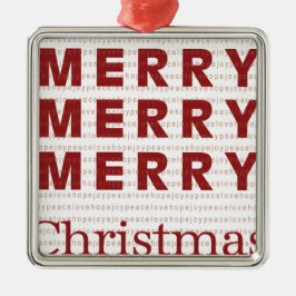 メリーメリーメリークリスマス メタルオーナメント
