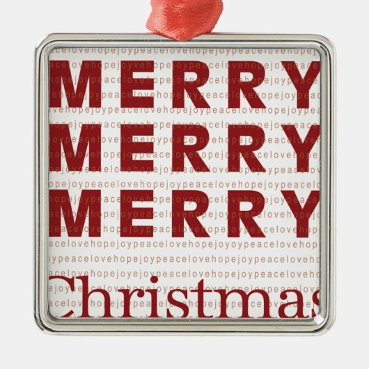 メリーメリーメリークリスマス メタルオーナメント (正面)