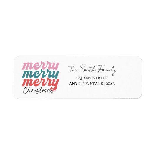 メリーメリーメリークリスマス ラベル (正面)