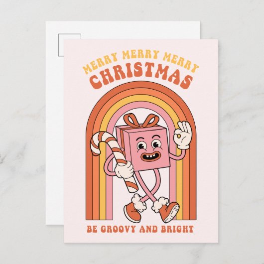 メリーメリーメリークリスマス – 溝深く明るく シーズンポストカード (正面/裏面)