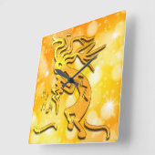 メリーメーカーココペリミュージカルノート スクエア壁時計 (傾斜)