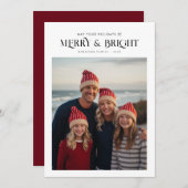 メリーモダンと明るいクリスマスカード シーズンカード (正面/裏面)