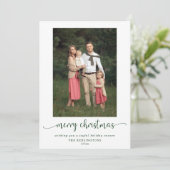 メリーモダンエレガントクリスマスの休日の写真 シーズンカード (スタンド正面)