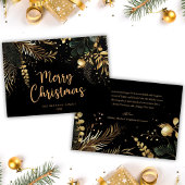 メリーモダンエレガントクリスマスフェスティバル植物学 シーズンカード