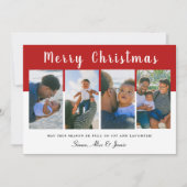 メリーモダンエレガントクリスマスフォトコラージュ  シーズンカード (正面)