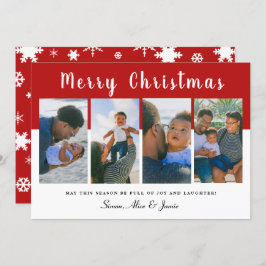 メリーモダンエレガントクリスマスフォトコラージュ  シーズンカード