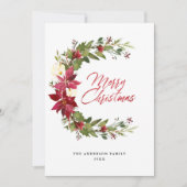メリーモダンエレガントクリスマスフローラ シーズンカード (正面)