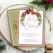 メリーモダンエレガントクリスマスリース シーズンカード