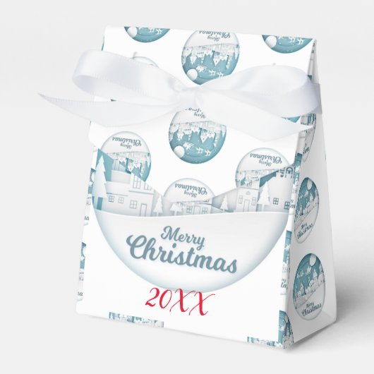 メリーモダンエレガントクリスマス休暇 フェイバーボックス (正面サイド)