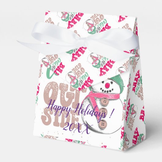 メリーモダンエレガントクリスマス休暇 フェイバーボックス (正面サイド)