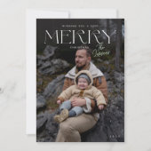 メリーモダンエレガントクリスマス写真ホリデーカード (正面)