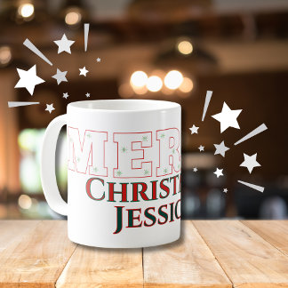 メリーモダンエレガントクリスマス コーヒーマグカップ