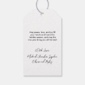 メリーモダンエレガントスのクリスマスの木とトナカイ ギフトタグ (裏面)