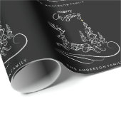 メリーモダンエレガントスのクリスマスの木とトナカイ ラッピングペーパー (ロールコーナー)