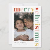 メリーモダンカラフルクリスマスの写真 シーズンカード (正面)