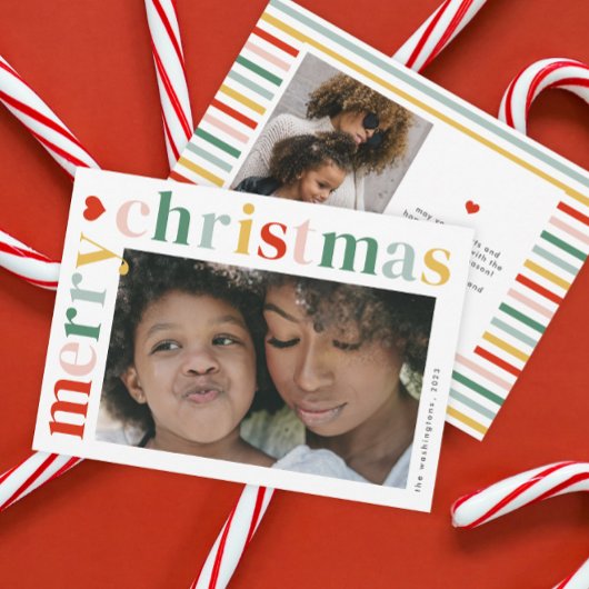 メリーモダンカラフルクリスマスの写真 シーズンカード