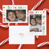 メリーモダンカラフルクリスマスの写真 シーズンカード