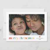 メリーモダンカラフルクリスマスの写真 シーズンカード (正面)