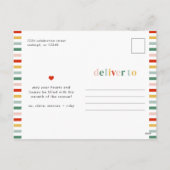 メリーモダンカラフルクリスマスの写真 シーズンポストカード (裏面)