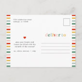 メリーモダンカラフルクリスマスの写真 シーズンポストカード (裏面)