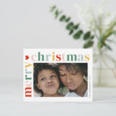 メリーモダンカラフルクリスマスの写真 シーズンポストカード (スタンド正面)