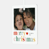 メリーモダンカラフルクリスマスの写真 メタルオーナメント (正面左)