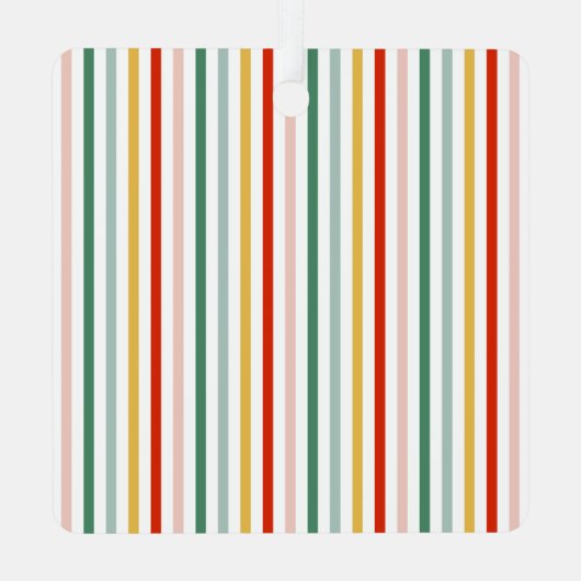 メリーモダンカラフルクリスマスの写真 メタルオーナメント (裏面)