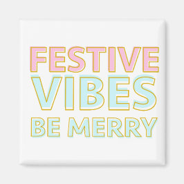 メリーモダンカラフルクリスマスフェスティバルビベス マグネット