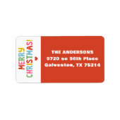 メリーモダンカラフルクリスマス ラベル (正面)