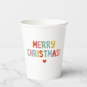 メリーモダンカラフルクリスマス 紙コップ (裏面)