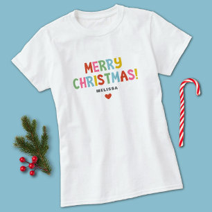 メリーモダンカラフルス・クリスマス・マッチングファミリー Tシャツ